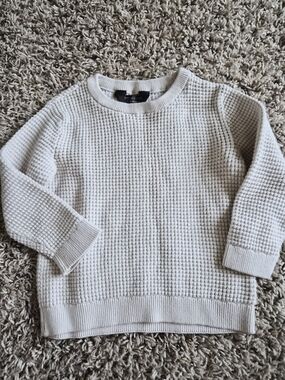 Primark Cream Waffle-Knit Crewneck Sweater